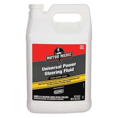 Niteo Motor Medic M2734 Universal Power Steering Fluid with Stop Leak - 1 Gallon - size: One Each, Gallon