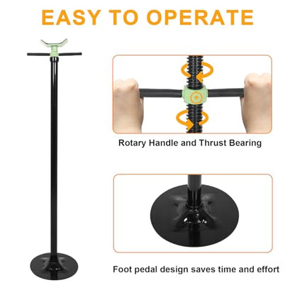 Steel Under Hoist Jack Stand Car Lift, 1000 lb Capacity, Black