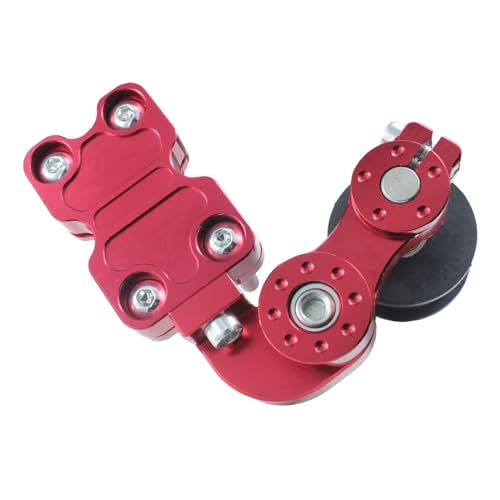 Motorcycle Modified Chain Adjuster Tensioner Wheel Chain Automatic Regulator CNC Aluminum Regulator Motorcycle Accessories For Motorbike Motocross Chopper ATV Dirt Bike (Red) - color: Red