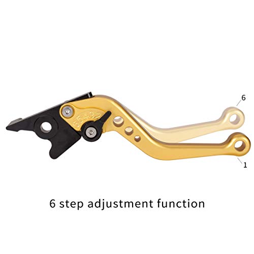 Hopider Short Brake Clutch Levers Compatible with GROM MSX125 2014-2026 - color: Gold