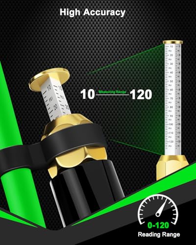 ATsafepro Tire Inflator with Gauge-10-120PSI, 3-in-1 Inflate, Deflate & Measure, Dual-Head & Lock-On Chuck, Tire Pressure Gauge with Rubber Hose, Compatible with 1/4" NPT Air Compressor