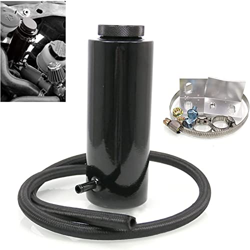 RYANSTAR Universal 800ml Coolant Expansion Tank Aluminum Upgraded Hose - size: Upgrade Black