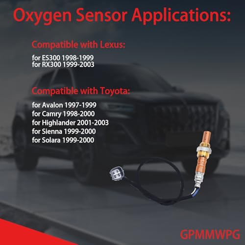 1PCS O2 Sensor 234-9009, 02 Sensor, Automotive Replacement Oxygen Sensor Compatible with Lexus for RX300 Compatible with Toyota for Avalon for Camry for Highlander