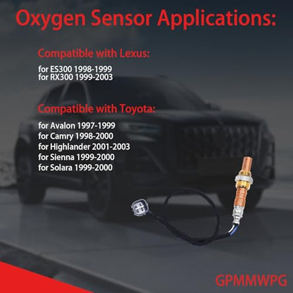 1PCS O2 Sensor 234-9009, 02 Sensor, Automotive Replacement Oxygen Sensor Compatible with Lexus for RX300 Compatible with Toyota for Avalon for Camry for Highlander