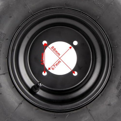 16x8-7 ATV Wheels, 16x8-7 Tubeless Tires for Kazuma Quad ATV Go Kart UTV 150CC Off Road Tyres 4 Holes set of 2