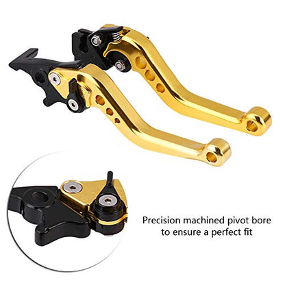 Tbest 125 X,Brake Lever Handle,1 Pair of 22mm 7/8 CNC Aluminum Motorcycle Clutch Drum Brake Lever Handle Universal for Most of Motorcycles,Scooters and Electric Bike(Yellow) - color: Yellow