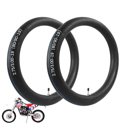 2 Pack 2.75/3.00-19 Heavy Duty Inner Tube, 70/100-19 Inner Tube Replacement - size: 2.75/3.00-19 (2 Pack)