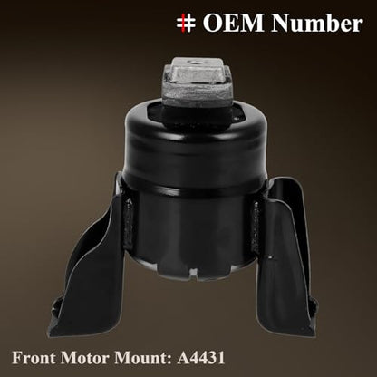 Engine Motor Mount & Trans Mount Kit for Ford Fusion 2010-2012 L4 2.5L - size: 2010-2012 Ford Fusion L4 2.5L