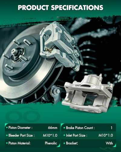 SCITOO Front Left & Right Disc Brake Calipers With Bracket 18B5484 18B5485 - size: Front[18B5484 & 18B5485]