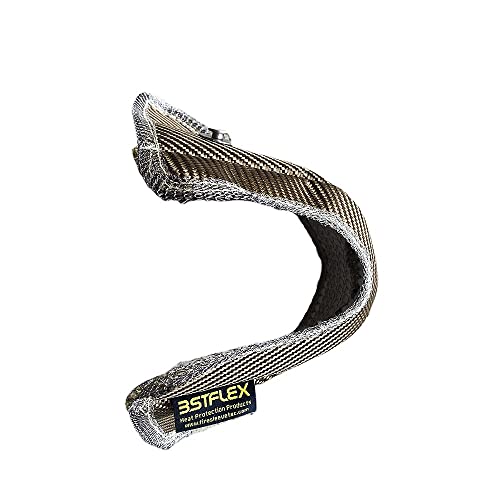 Titanium 38mm External Turbo blanket for Wastegate Heat Shield Cover Kit Fiberglass Jacket Bag Turbocharger (38mm) - size: 38mm