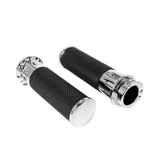 Motorcyle Handle Black CNC 1" 25mm Handlebar Hand Grips for Harley Sportster Touring Dyna Softail Custom Road King Street Glide (C)