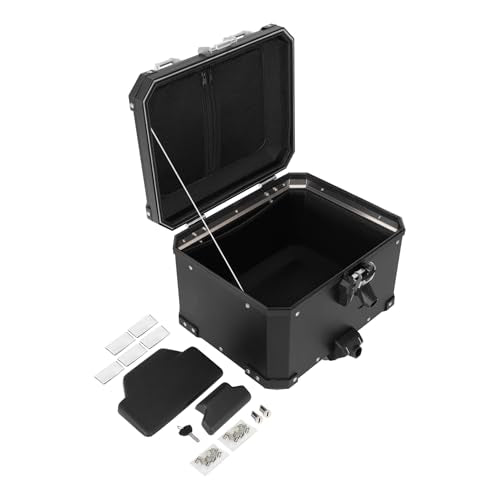 TCT-MOTORPARTS 38L Aluminum Trunk Tail Box Luggage Top Case Storage Fits for BMW R1300GS 23-2025 - color: Black Tail Luggage Box (38L)