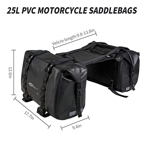 50L Waterproof Motorcycle Saddlebags and 35L Waterproof Backpack for Men and Women - Heavy Duty Roll-Top Floating Dry Bag Backpack for Kayaking, Boating