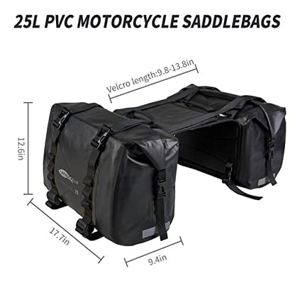 50L Waterproof Motorcycle Saddlebags and 35L Waterproof Backpack for Men and Women - Heavy Duty Roll-Top Floating Dry Bag Backpack for Kayaking, Boating