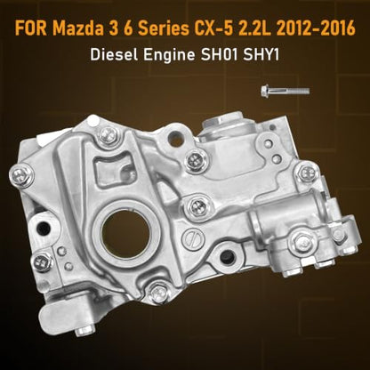 SH01-14-100A Oil Pump for Mazda CX-5 2.2 20 12 20 13 20 15 2016 Pump Oil for Mazda 3 6 Series CX5 2.2L 2012-2016, SH01 14 100A Pump Oil Diesel for Mazda SH01 SHY1