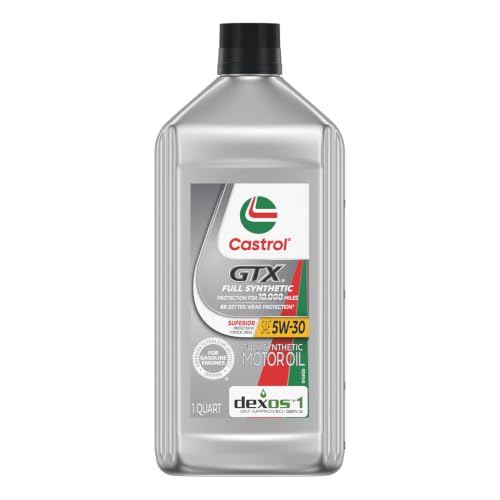 Castrol GTX Full Synthetic 5W-30 Motor Oil, 1 Quart, Pack of 6 - size: 1 Quart, Pack of 6