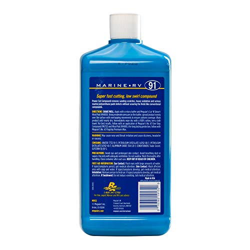 Meguiar's M91 Marine/RV Power Cut Compound, 32oz - size: 32 Fluid Ounce, style: Power-Cut Compound