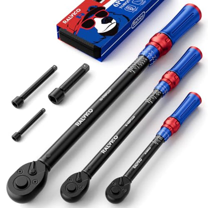 Torque Wrench Set 1/4 3/8 1/2 Inch Drive for Auto Moto Bike Repair