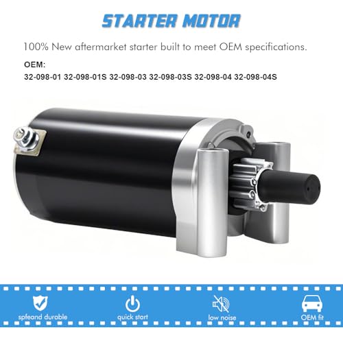 Kohler 7000 Starter Motor Replacement for Courage Engines 20HP 23HP 25HP 27HP 1999-1140051 3209801 32-098-03 KH-32-098-01-S KH-32-098-03-S KH3209804S 3209804 32 098 08