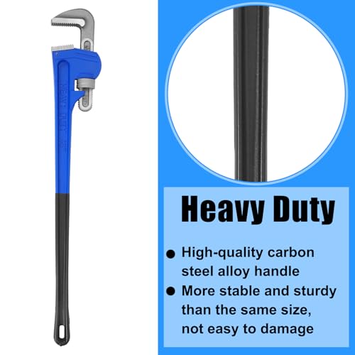 Gisafai 48" Straight Heavy Duty Pipe Wrench Set - size: 48"
