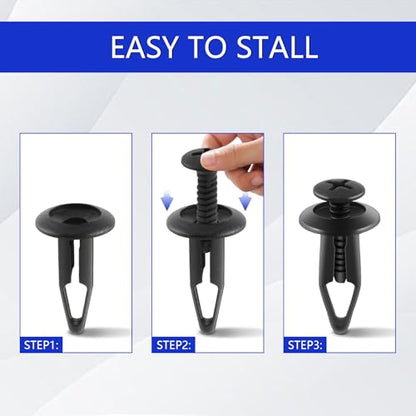 MOTOALL Plastic Bumper Rivet Clips Fastener Screw for Rhino 450 660