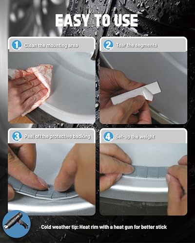 1/4 oz Adhesive Stick-0n Wheel Weights Black 11 lb