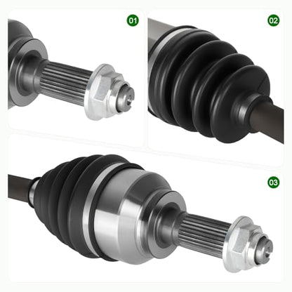 Front Left Driver Side CV Axle Shaft Assembly (Automatic/Manual Trans) for Mazda 3 2.0L 2.3L 2.5L, for Mazda 5 2006-2010 & 2012-2015 2.3L 2.5L, Replace for 66-8175