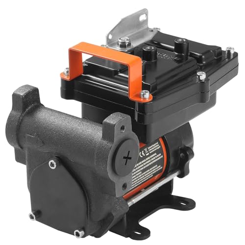 VEVOR Fuel Transfer Pump, 12V DC 15 GPM 1/4 HP, Portable Electric Diesel Transfer Pump with Auto Shut-Off Fuel Nozzle, Long Inlet & Outlet Hose for Gasoline, Diesel, Kerosene, Methanol Blends - size: 12V 15GPM Portable