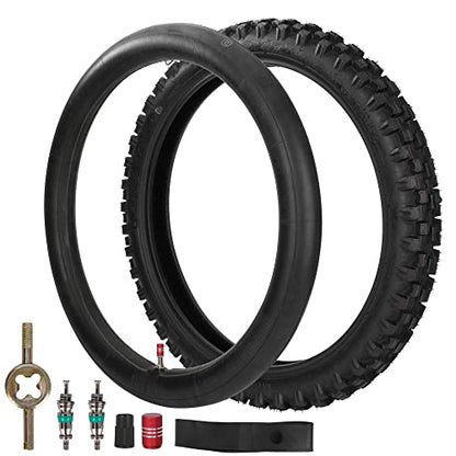 70/100-17 2.50/2.75-17 Motorcycle Tire and Inner Tube Set, Off Road Tires - size: 70/100-17