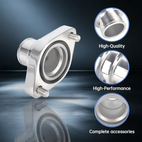 Straight Up Water Neck Aluminum Polished Thermostat Housing - color: Silver, size: 180 Degrees Style2