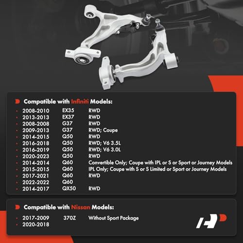 A-Premium 2-Pack Front Lower Control Arm, with Ball Joint & Bushing