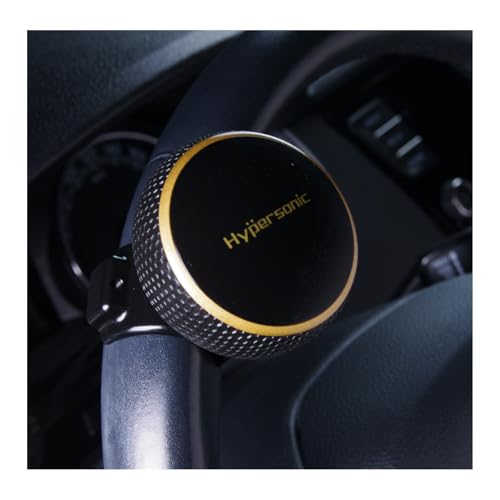 Hypersonic Steering Wheel Knob Spinner - Large Non-Slip Suicide Knob with Bearing, Steering Wheel Accessories Effortless Driving - Ideal for Drivers - color: Gold