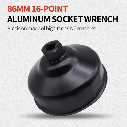 86mm 16 Flute Oil Filter Wrench for BMW Volvo Housing Cap - style: 86.4mm 16 Flutes