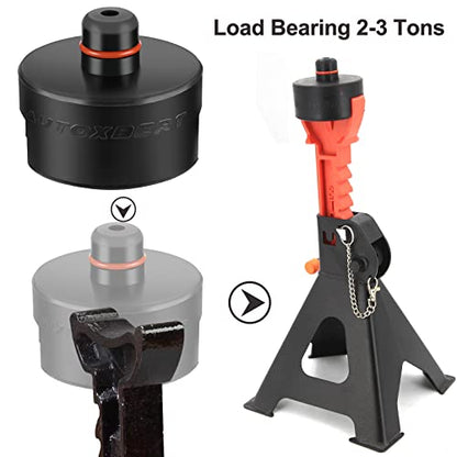 Dual-use Rubber Jack Pad Stand Adapter Fits Car Axle Jack Stands Floor Jack for Tesla Model 3 S X Y Rubber Battery Chassis Protection Lifting Support Pucks (Pack of 2) - size: 2Pcs (Pack of 2)