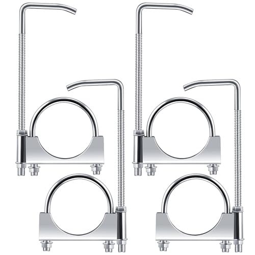 2 Pcs 3 Inch Universal Exhaust Clamp with Hanger - size: 3 Inch