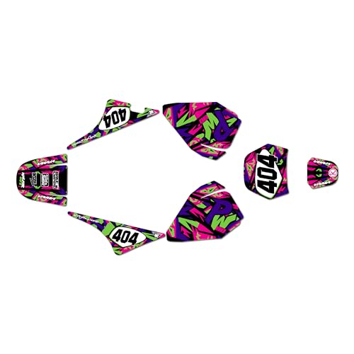 Graphics Kit for YAMAHA PW80 (All Years) SHATTER Series Purple 16 Mil - On/Off the Road - Dirt pit bike motorcycle sticker, dirtbike racing decal motocross accessories no-plastics - color: Purple, size: 16 Mil - On/Off the Road