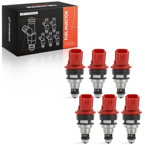 A-Premium 4 Holes Set of 6 Fuel Injectors Compatible with Nissan, INFINITI