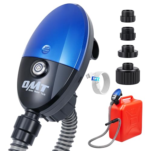OMT Electric Fuel Transfer Pump, 3.2GPM Gas Can Pump for Gas, Diesel, Kero - color: 3.2GPM Cordless Gas Pump Kit, Blue