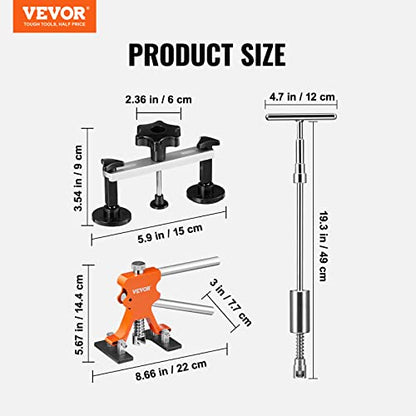 VEVOR 73 PCS Dent Repair Kit, Auto Car Body Paintless Dent Removal Tool Kit, Golden Lifter, Bridge Puller, Slide Hammer Tool Kit for Automobile Body, Washing Machine, Refrigerator - size: 73PCS
