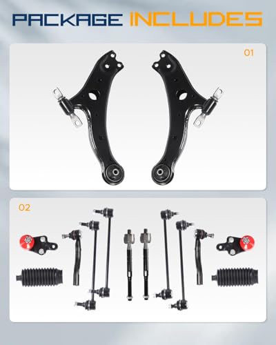 14Pc Control Arm Fit for Toyota Camry 2007-2011 (USA-Built Only) - size: Fit for Camry 07-11 14x Control Arm Kit (324)