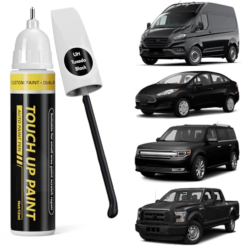 (Tuxedo Black (UH) Car Touch Up Paint for Ford - color: Tuxedo Black (UH) for 2024 ford F-150, 2024 ford F-150 Lightning, 2025 Escape, 2024 Transit, 2024 Bronco, 2024 Bronco Sport, 2024 Edge, 2024 Maverick, 2025 Mustang, 2024 Ranger, 2024 Expedition, 2024