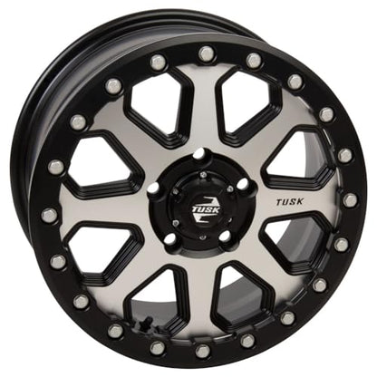 Tusk 5/114.3 Uinta Beadlock Wheel - 15x7 Compatible with Polaris RZR Pro R - color: Machined/Black