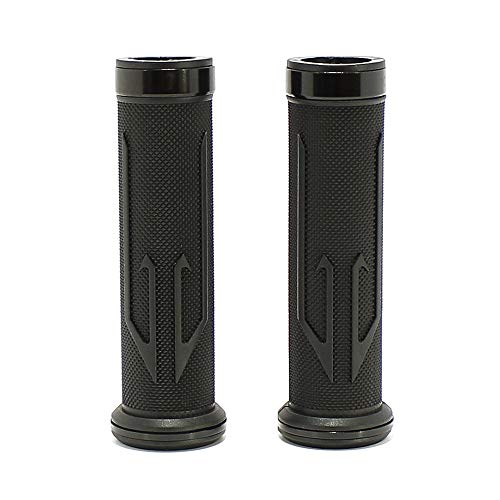 Black Motorcycle 7/8" Hand Grips Handle BAR Gel for Yamaha YZF 600 R1 R1M R6 R6S(Red) - color: Black