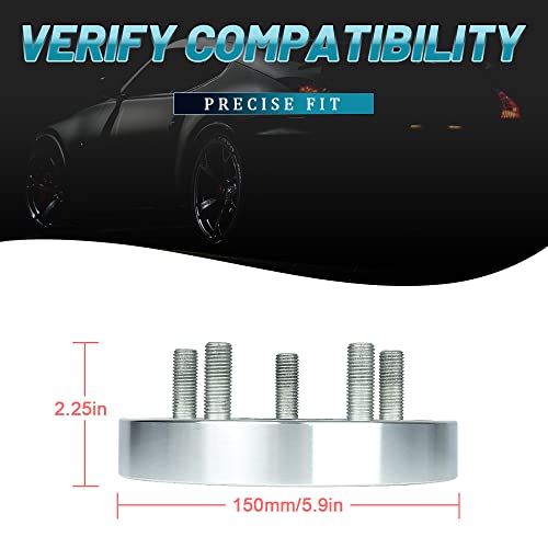 IRONTEK 5x114.3mm Wheel Spacers 1in (73mm Hub Bore, 12x1.5 Studs) 5x4.5 to 5x4.5 Wheel Spacers Adapter 25mm FITS Acura RSX NSX CL TSX TL RL for Toyota Rav4 for Chrysler 300M for Hyundai Tiburon 2PCS - size: 1"|5x4.5|2PCS