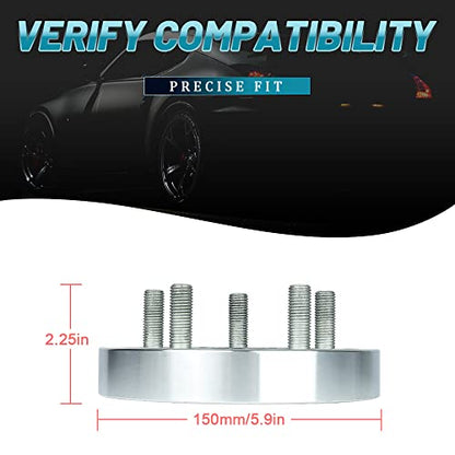IRONTEK 5x114.3mm Wheel Spacers 1in (73mm Hub Bore, 12x1.5 Studs) 5x4.5 to 5x4.5 Wheel Spacers Adapter 25mm FITS Acura RSX NSX CL TSX TL RL for Toyota Rav4 for Chrysler 300M for Hyundai Tiburon 2PCS - size: 1"|5x4.5|2PCS