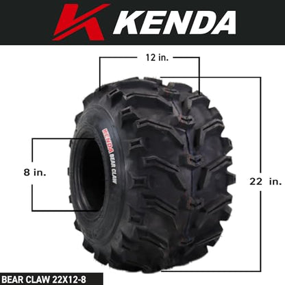 Kenda Bear Claw 22x12-8 Rear Off-Road Tire For ATV, UTV or SXS Vehicles 2 Pack - size: 22x12-8 (2)