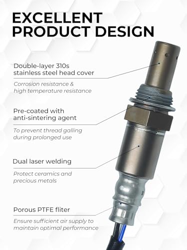 O2 Oxygen Sensor 234-4337 Upstream Fit for Chevrolet Avalanche Colorado Silverado, GMC Sierra 1500 Yukon XL 2500 Canyon, Buick Allure Lacrosse, Cadillac CTS Escalade EXT, Hummer H2 H3, 2PCS