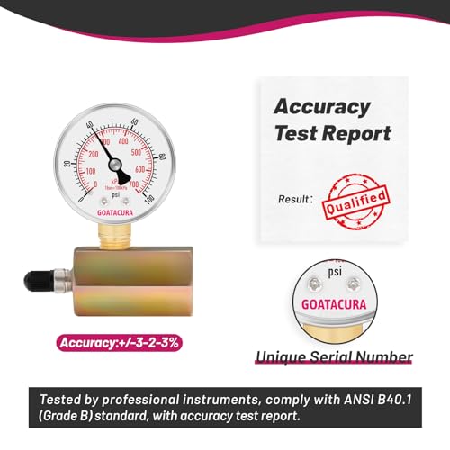 2" Gas Test Pressure Gauge, 0-100psi/kpa, 3/4" FNPT Connection, - size: 0-100psi, style: Zinc Plated Steel Body
