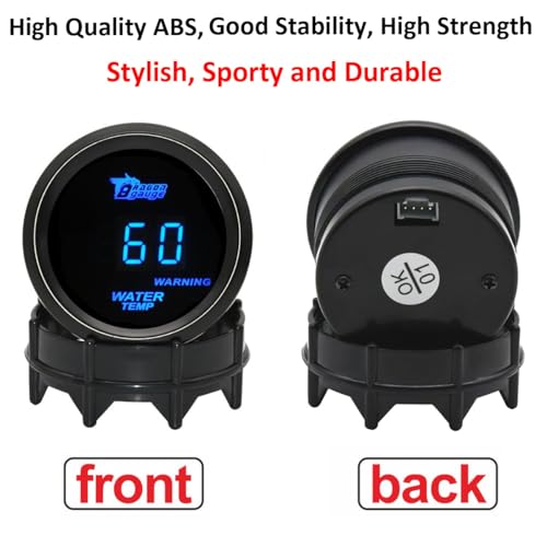 Car Water Temperature Gauge 12V Auto Water Temp Gauge Meter Celsius - color: Blue Light Water Temp Celsius
