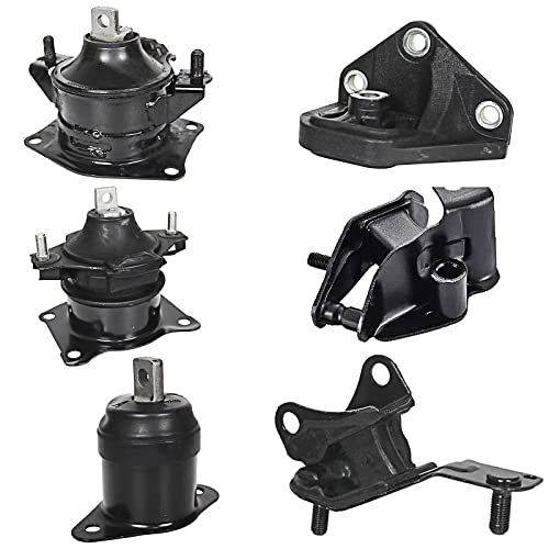 6Pcs Engine Motor Mount Transmission Mount Compatible with Honda Accord 2.4L 2003-2007 Auto Transmission Replacement for A4526HY A4517 A4516 A4510 A4509 A4542